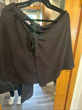 Black Women's Skort with Tie Waist